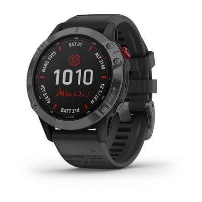 Спортивные часы Fenix 6 Pro Solar,Slate Gray with Black band,GPS,EMEA