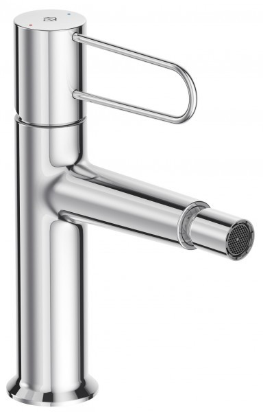 Смеситель для биде Odeon rive guache с д/к, корпус хром , ручка белая E21033-00-CP, фото 1