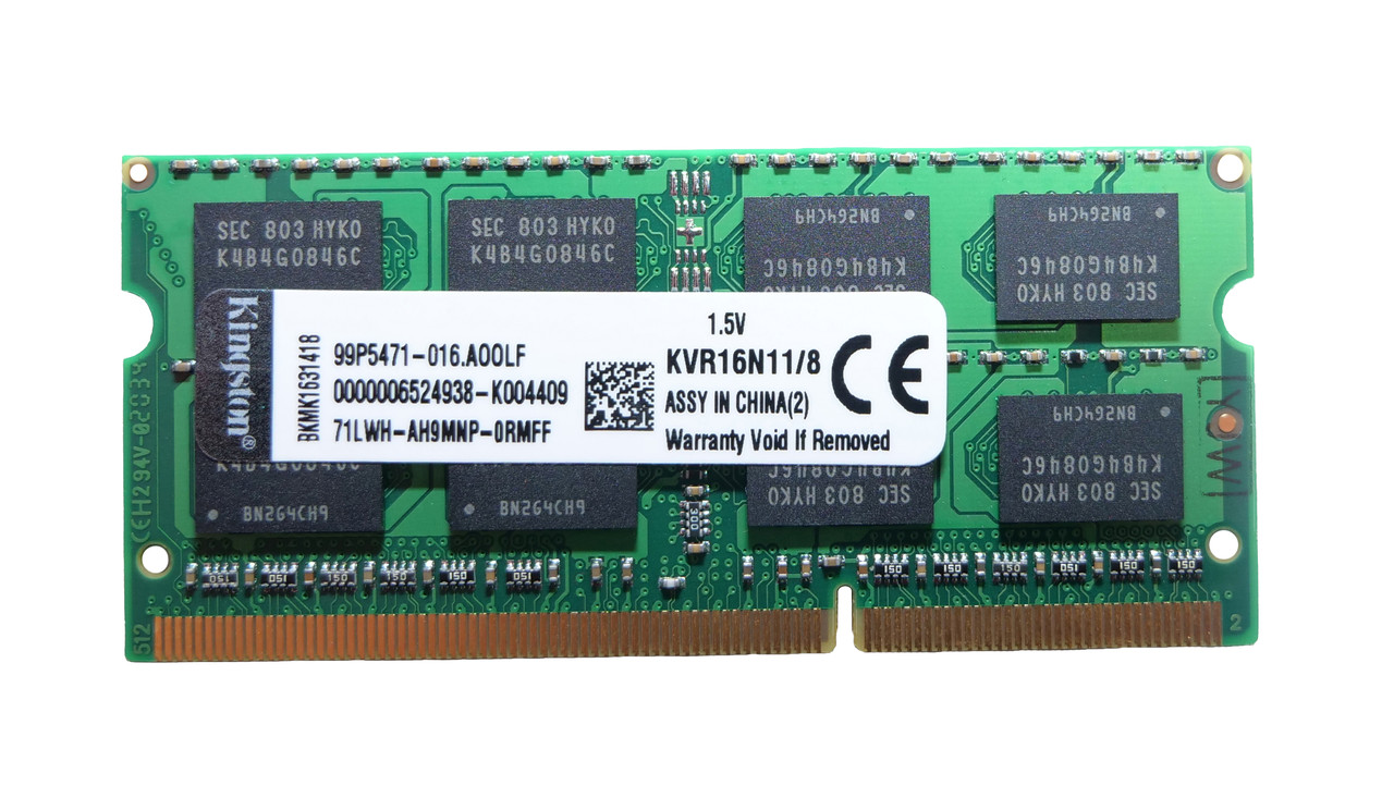 Оперативная память SODIMM DDR3 8GBKingston KVR16S11/8