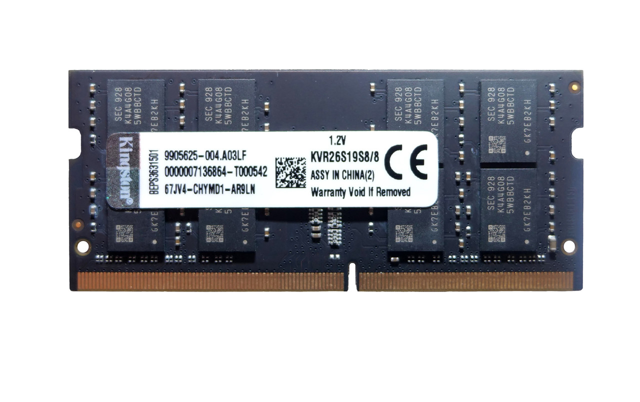 Оперативная память SODIMM DDR4 8GBKingston KVR26S19S8/8