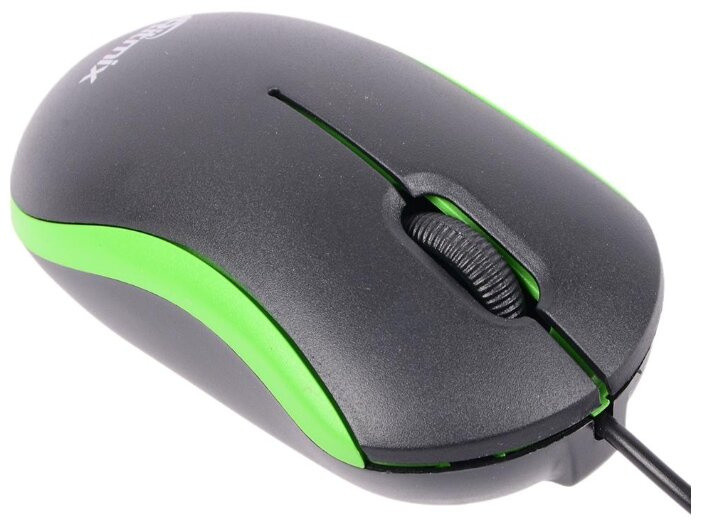 RITMIX ROM-111 Мышь проводная BLACK/GREEN