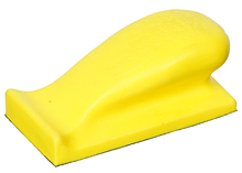 Ручной шлифовальный блок для абразивных полос с липучкой 120 * 70 мм (мягкий, желтый)