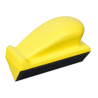 Ручной шлифовальный блок угловой для абразивных полос с липучкой 120 * 70 мм (ср. жесткий, желтый) - фото 1 - id-p87388102