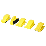 Ручной шлифовальный блок для абразивных полос с липучкой 120 * 70 мм тяжелый ( жесткий, желтый), фото 2