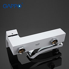 GAPPO G3207-8 Смеситель д/ванны кор. излив белый/хром, фото 4