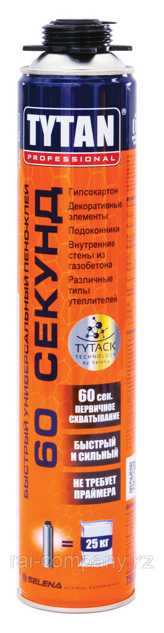 TYTAN пена-клей ПРОФ быстрый, универсальный, 60 сек, 750 мл