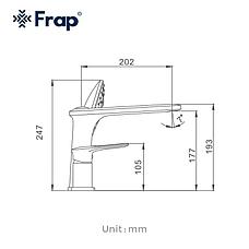 FRAP F1149 Смеситель на борт ванны белый/хром, фото 5