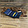 Картхолдер держатель для карт и визиток с RFID защитой экокожа KH-327 синий, фото 2