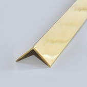 Уголок латунный мебельный Л63 (Л63А; CuZn37)