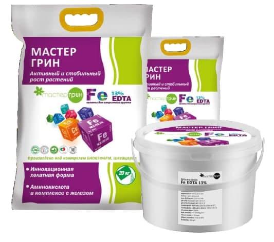 Удобрение Мастер Грин EDTA-Fe 13%, производитель Biochefarm, 5 кг