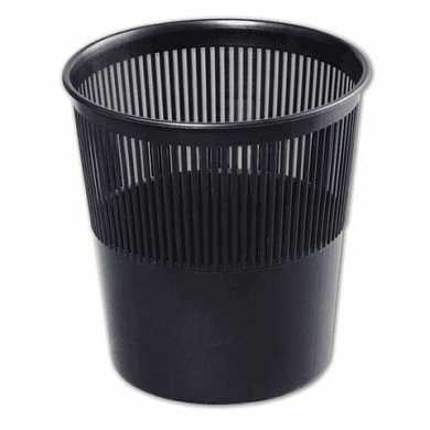 Корзина для мусора СТАММ 14 литров, сетчатая, черная