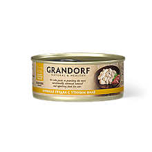 12550 GRANDORF Куриная грудка с утиным филе, влажный корм для кошек всех возрастов, баночка 70гр.