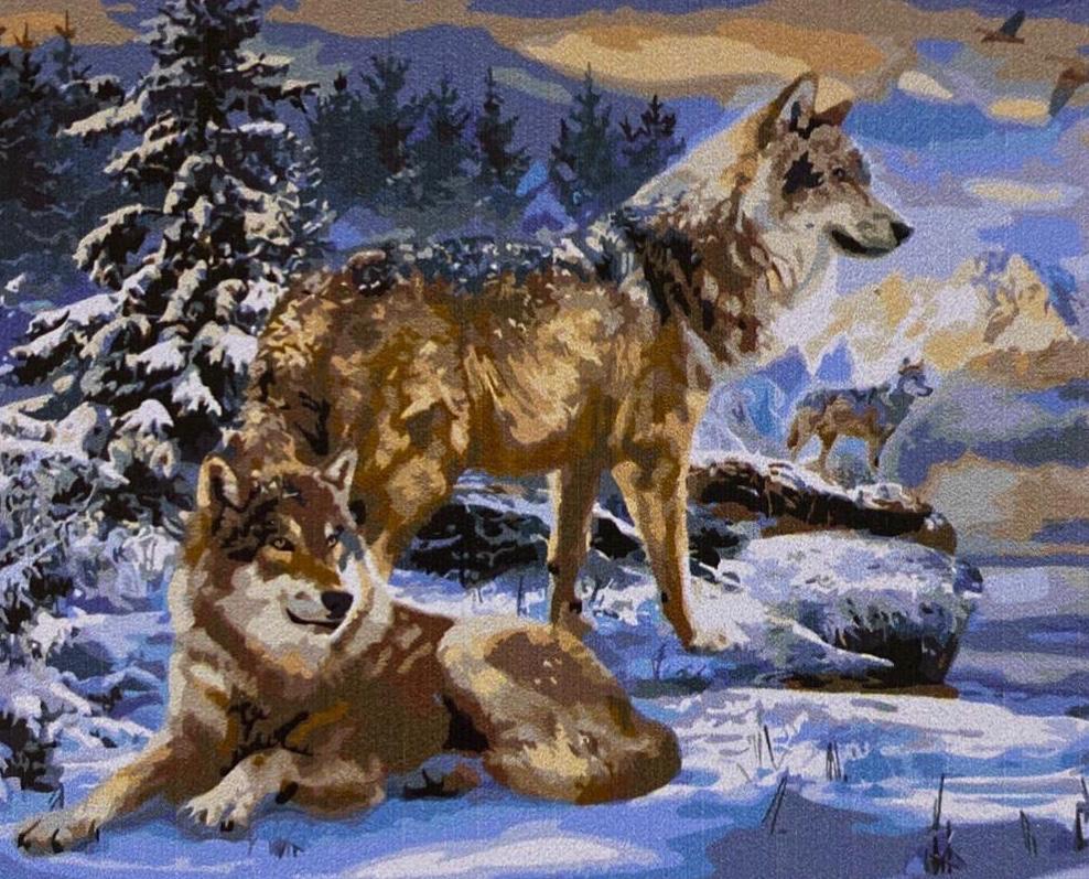 Картина по номерам "Волки" 50*40