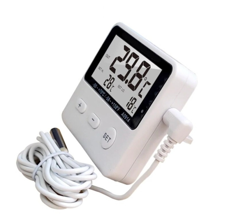 Сигнализатор температуры -50 ℃ + 70 ℃ с выносным датчиком