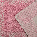 Коврик «Вензель», 40×60 см, 900 г/м2, 100% хлопок, цвет розовый, фото 3