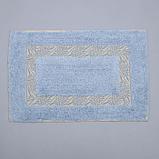Коврик «Вензель», 40×60 см, 900 г/м2, 100% хлопок, цвет голубой, фото 2