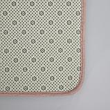 Набор ковриков для ванны и туалета Доляна «Мрамор», 2 шт: 40×50, 50×80 см, цвет бежевый, фото 4