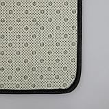 Набор ковриков для ванны и туалета Доляна «Вензель», 2 шт: 40×50, 50×80 см, цвет чёрный, фото 4