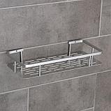 Полка для ванной комнаты, 31,5×13×5 см, алюминий, фото 2