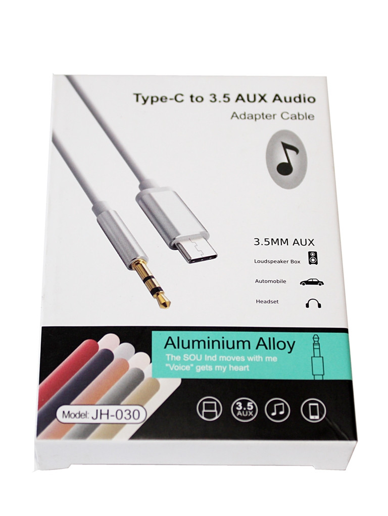 Кабель AUX USB Type-C - AUX 3.5 mm. jack, для смартфонов