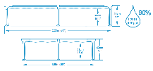 Каркасный бассейн BestWay 56401 (221*150*43 см, на 1800 литров), фото 2