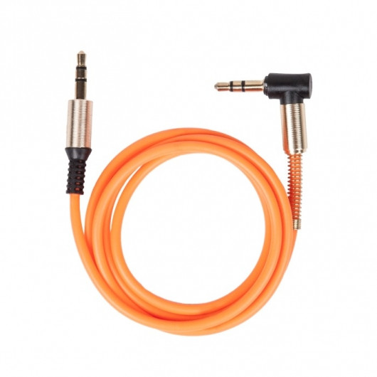 RITMIX RCC-247 Кабель аудио сигнала AUX джек 3.5/джек 3.5, 1м, Orange