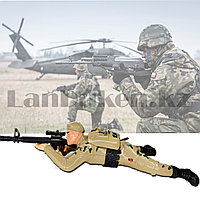 Игрушка солдат подвижная на батарейках со звуковыми и световыми эффектами Military force большой