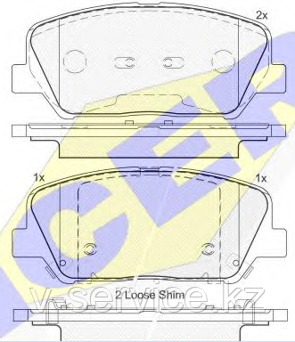 Тормозные колодки KEBONO-690(REMSA 1398.12)