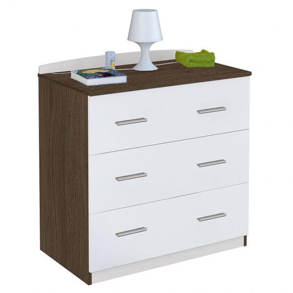 Комод Polini kids Simple 3090 трюфель-белый