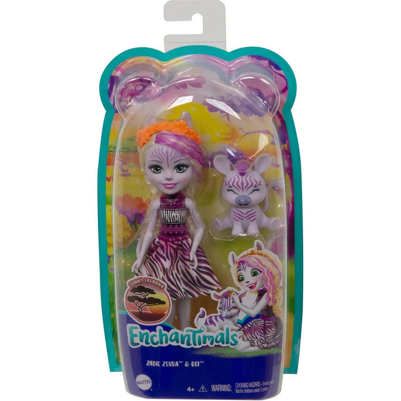 Энчантималс Enchantimals кукла с питомцем Зейди Зебра и Реф GTM27