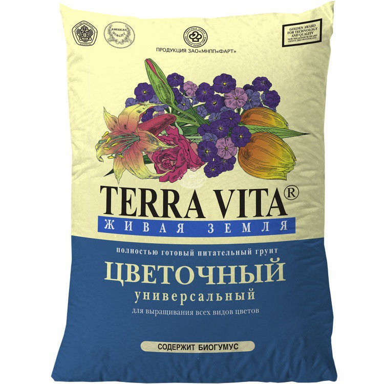 Грунт Terra Vita Живая Земля цветочная 50 л - фото 1 - id-p87482517