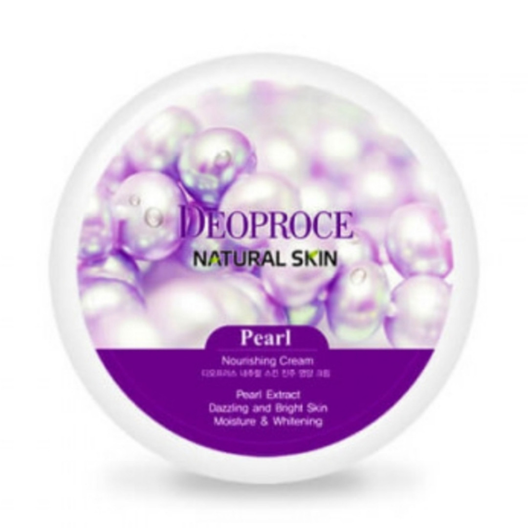 Крем осветляющий для лица Deoproce Natural Skin Nourishing Cream Pearl 100g - фото 1 - id-p87483589