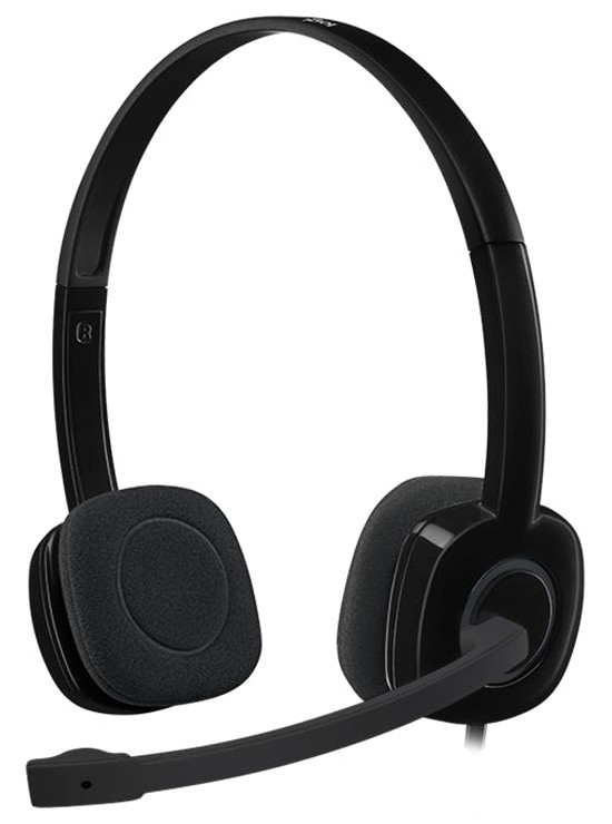 Гарнитура Logitech H151 (черная, 1 x 3.5мм, элементы управления на кабеле, кабель 1.8м) 981-000589