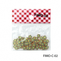 FIMO-C-02Фигурки FIMO в форме зеленых цветочков.