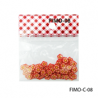 FIMO-C-08Фигурки FIMO в форме красно-оранжевых цветочков
