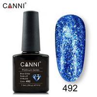 №492 Гель-лак CANNI Platinum Blue Glitter 7,3мл.
