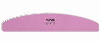 Профессиональная пилка для искусственных ногтей (розовая, полукруглая, 150/180) №4690 Runail Professional