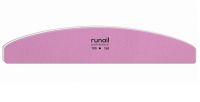 Профессиональная пилка для искусственных ногтей (розовая, полукруглая, 180/180) №4691 Runail Professional