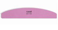 Профессиональная пилка для искусственных ногтей (розовая, полукруглая, 200/200) №4693 Runail Professional