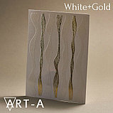 3D наклейка WAVES белый+золото ART-A, фото 2