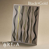 3D наклейка WAVES черный+золото ART-A, фото 2