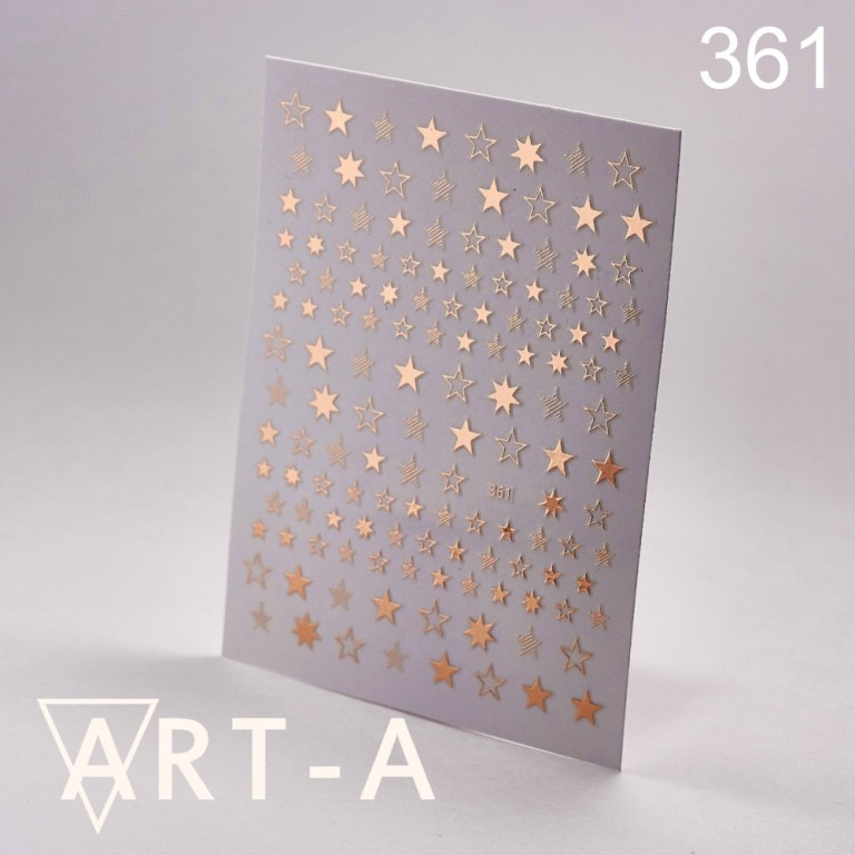 3D наклейка STARS #361-1 розовое золото ART-A - фото 2 - id-p87493867