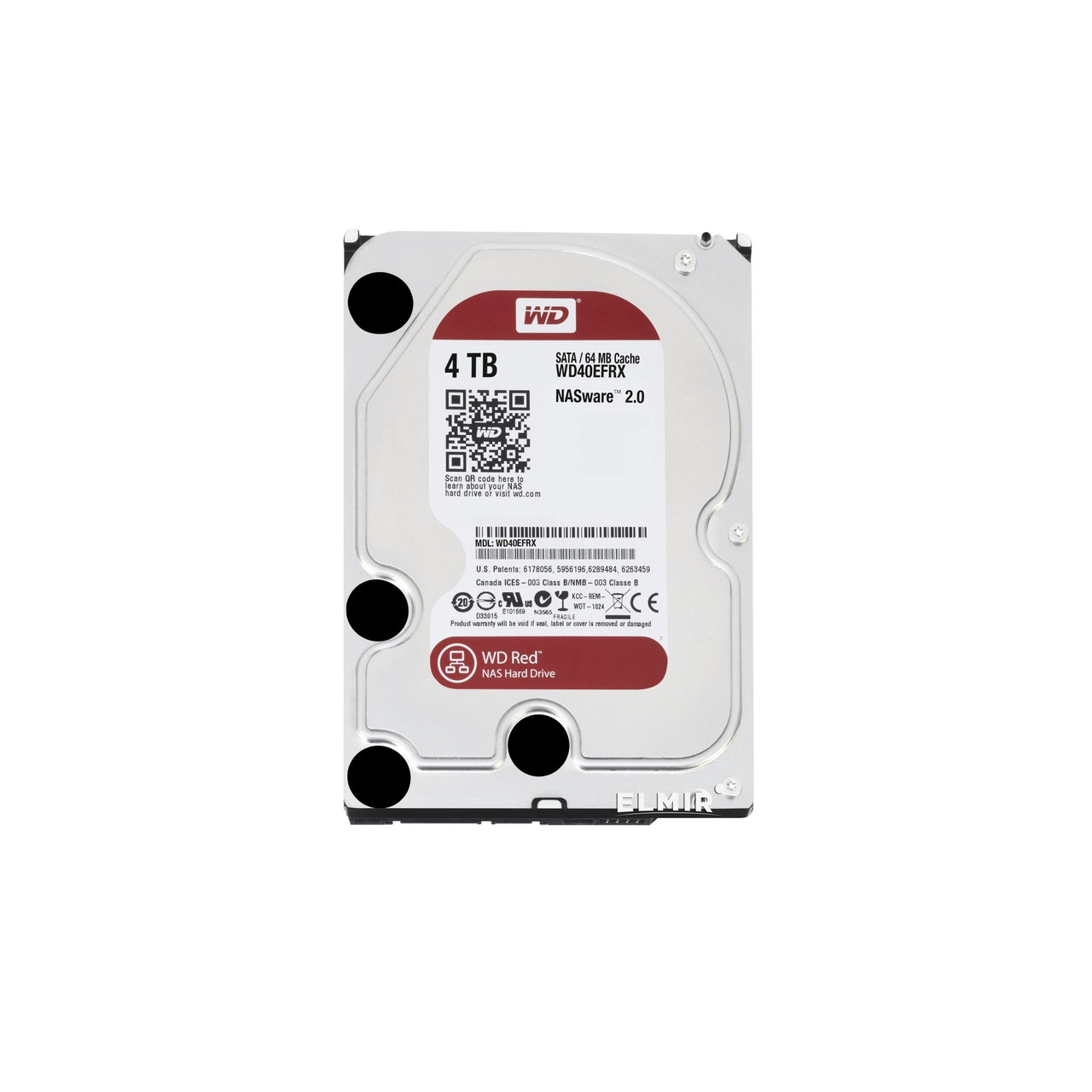 Жесткий диск внутренний Western Digital (WD) WD Red WD40EFRX (4Тб (4000Гб), HDD, 3,5″, Для систем хранения