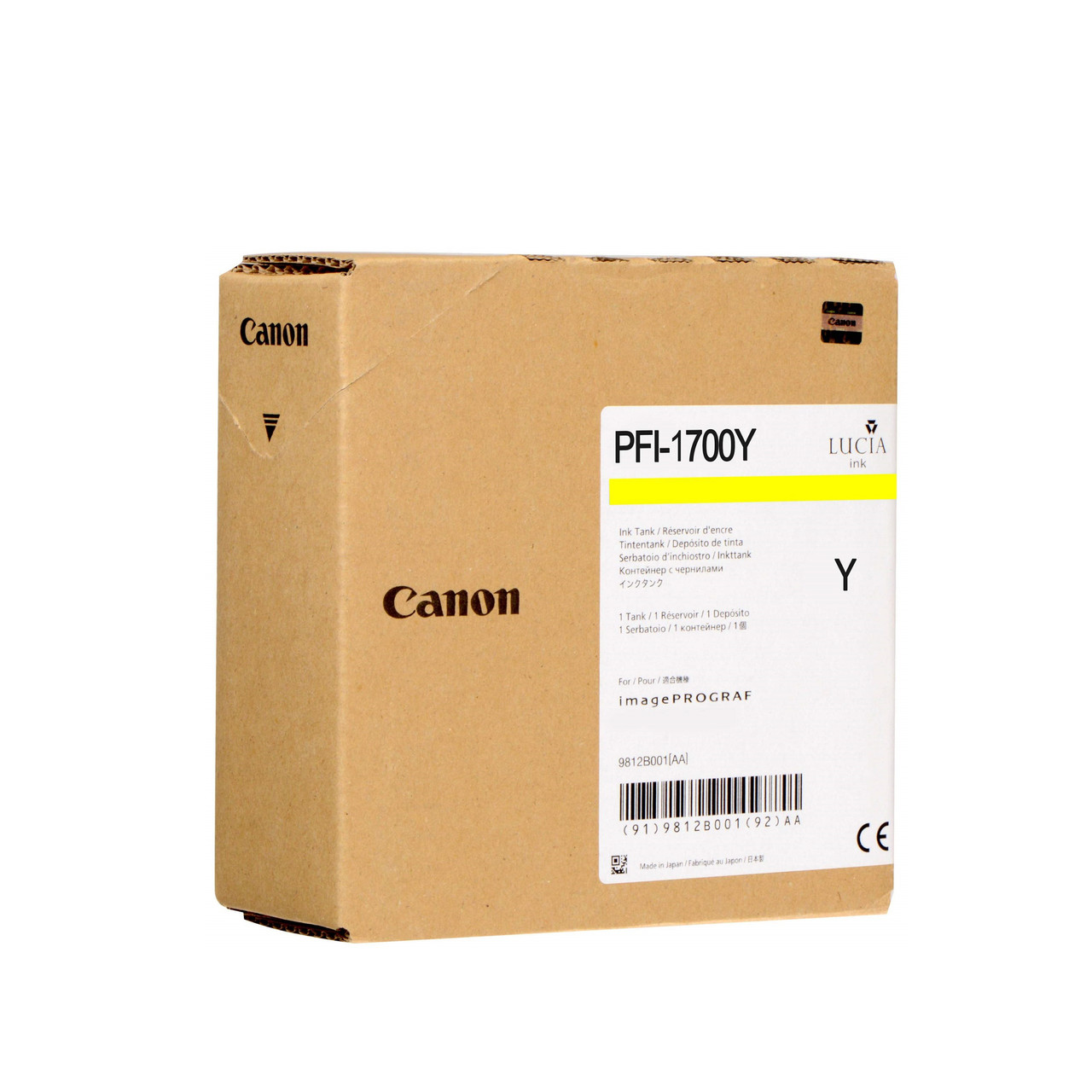 Струйный картридж Canon PFI-1700 (Оригинальный, Желтый - Yellow) 0778C001