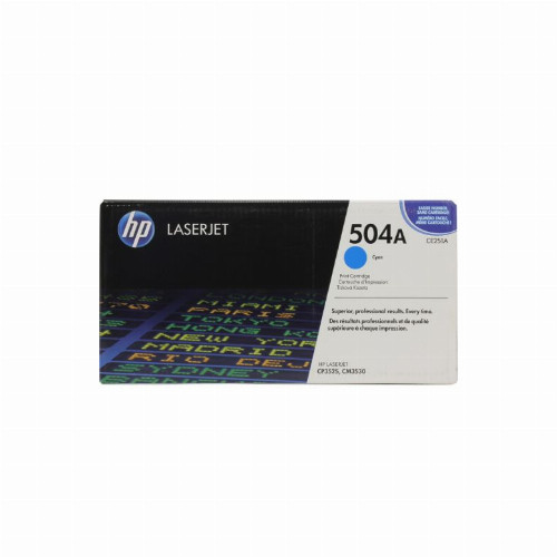 Лазерный картридж HP 504A (Оригинальный, Голубой - Cyan) CE251A