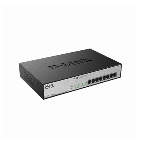 Коммутатор D-link DGS-1008MP (8 портов, Неуправляемый, Без Uplink портов, Без Uplink портов, 10/100/1000