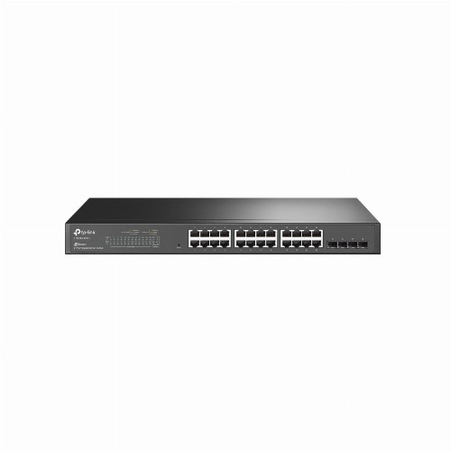 Коммутатор TP-Link T1600G-28TS (TL-SG2424) (24 порта, Smart, 10/100/1000 Мбит/с, 4 порта 1000Base-X SFP,