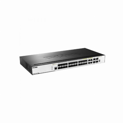 Коммутатор D-link DGS-3000-28SC (Без Lan, Управляемый, 10/100/1000 Мбит/с,10G, 4 порта 10GBase-X SFP+, 4 комбо
