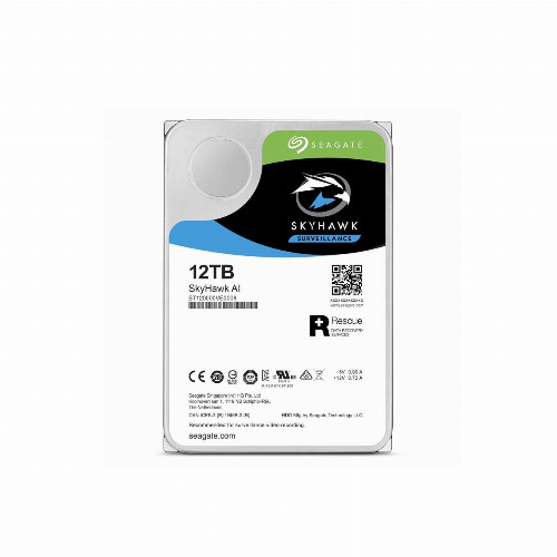 Жесткий диск внутренний Seagate SkyHawk (12Тб (12000Гб), HDD, 3,5″, Для видеонаблюдения, SATA) ST12000VE0008