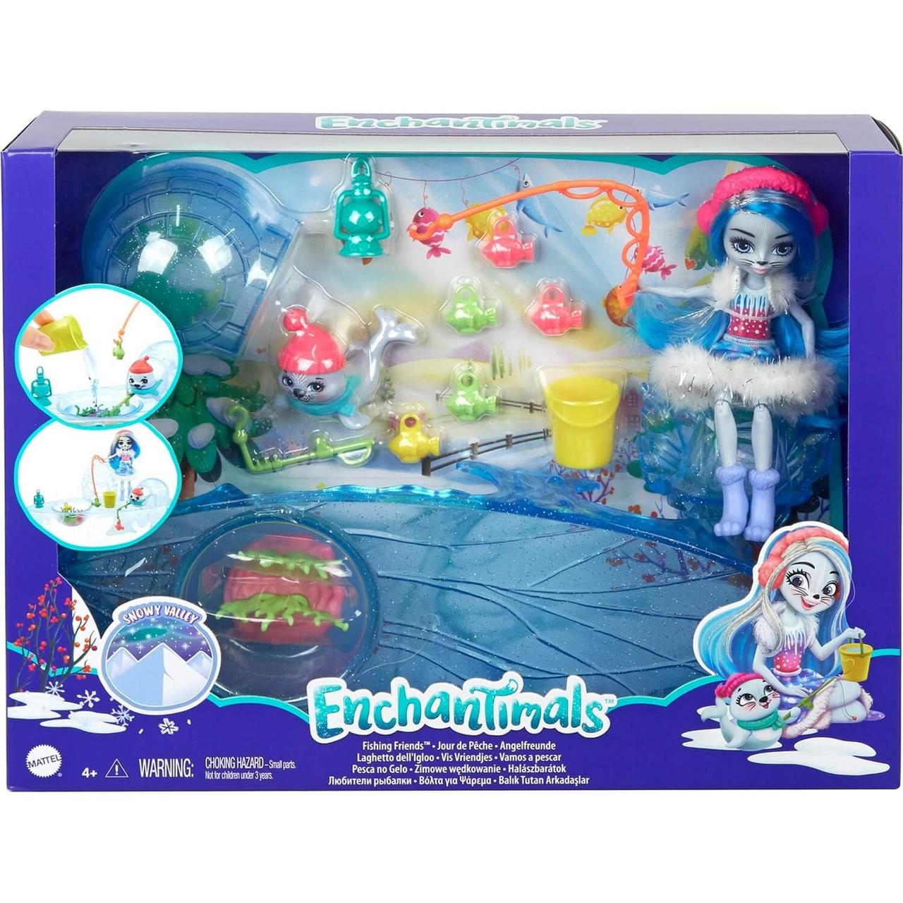 Энчантималс Enchantimals кукла с питомцем Сэша Тюления и Блуббер GJX48